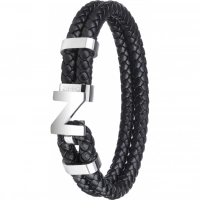 Браслет Zippo Steel Braided Leather Bracelet (20 см) купить в Твери