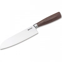 Кухонный нож Boker Core Santoku, сталь X50CrMoV15, рукоять орех купить в Твери