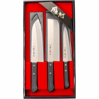 Набор из 3-х кухонных ножей Fuji Cutlery Tojiro, заточка #3000 купить в Твери