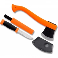 Набор Morakniv Outdoor Kit Orange, нож Morakniv 2000 нержавеющая сталь, цвет оранжевый + топор купить в Твери