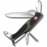 Нож перочинный Victorinox RangerGrip 61 0.9553.MC4 130мм 11 функций чёрно-зеленый купить в Твери