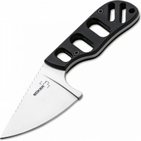 Нож с фиксированным клинком шейный Chad Los Banos Design SFB Neck, Boker Plus 02BO321, сталь 440C Satin, рукоять стеклотекстолит G10 купить в Твери