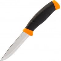 Нож с фиксированным лезвием Morakniv Companion Orange, сталь Sandvik 12C27, рукоять резина/пластик, оранжевый купить в Твери