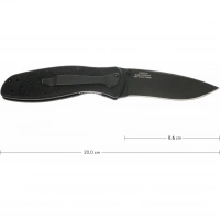 Нож складной Kershaw 1670BLK Blur Black, сталь Sandvik 14C28N, рукоять анодированный алюминий купить в Твери