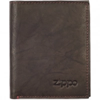 Портмоне ZIPPO, цвет «мокко», натуральная кожа, 10×1,5×12,3 см купить в Твери