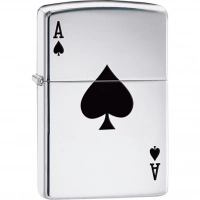 Зажигалка ZIPPO Armor™  Туз с покрытием High Polish Chrome купить в Твери