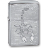 Зажигалка ZIPPO Scorpion Brushed Chrome, латунь с никеле-хром.покрыт., серебр., матов., 36х56х12 мм купить в Твери